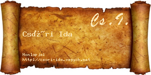 Csóri Ida névjegykártya