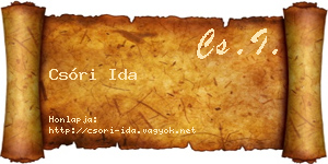 Csóri Ida névjegykártya