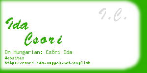 ida csori business card